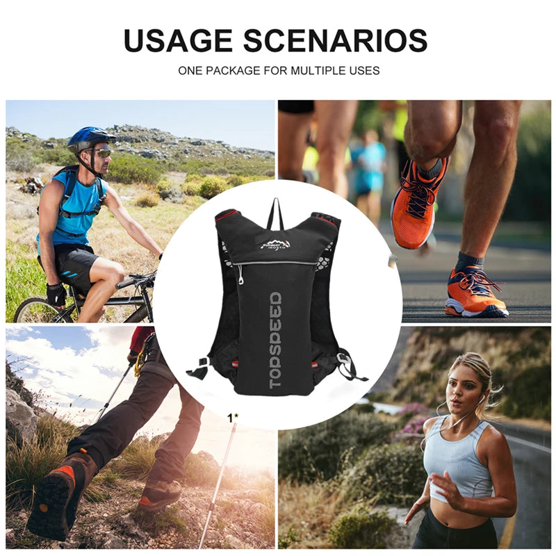 5L Ultralight Running Hydration Vest with Water-Bag Options