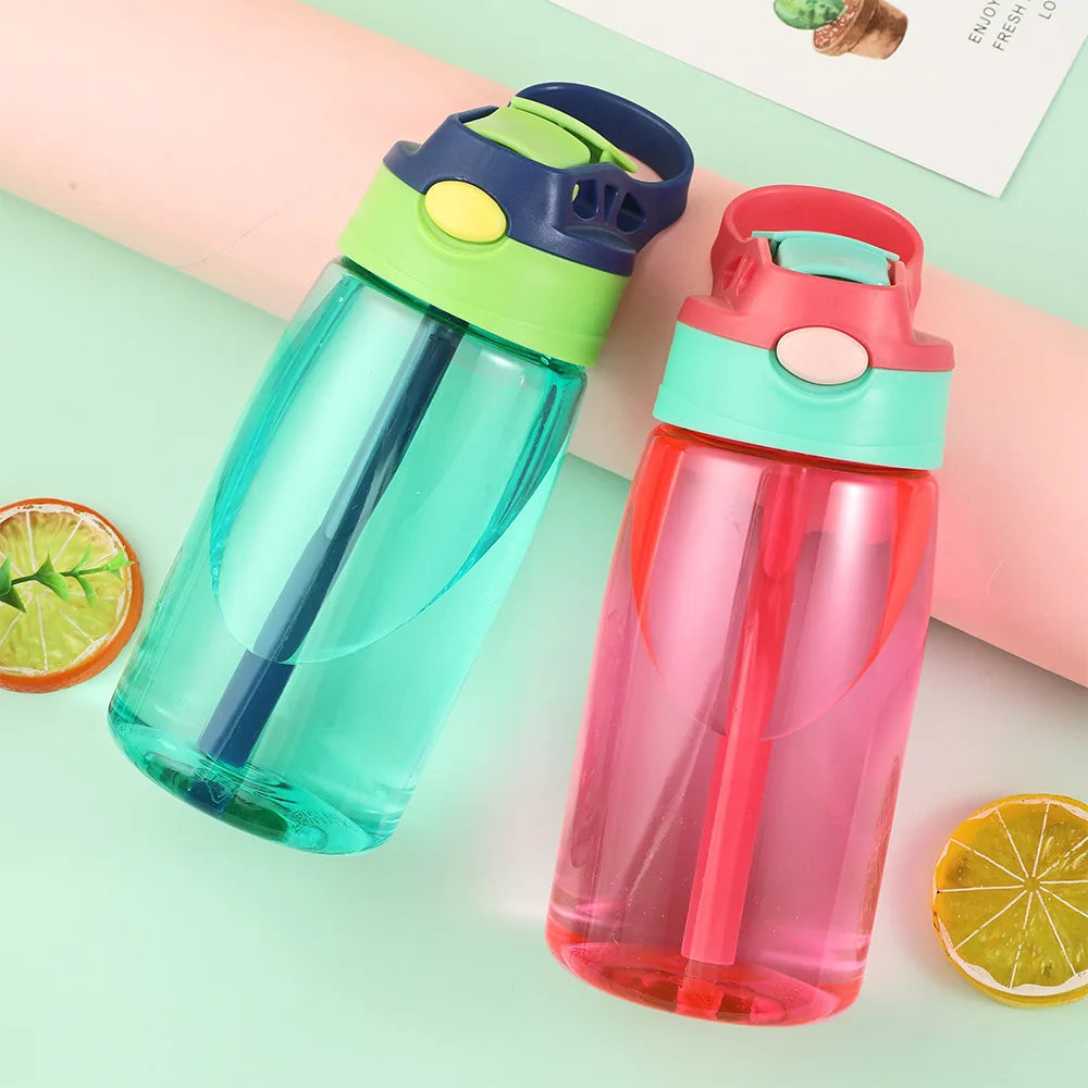 480ml Water Bottle with Straw and Grip