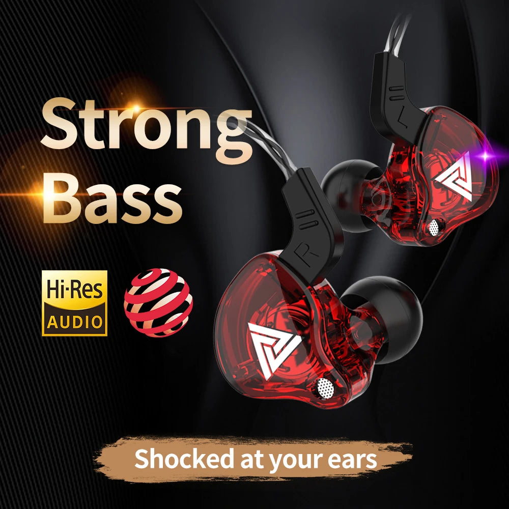 QKZ AK6 Wired Earphones – Deep Bass HiFi In-Ear Headphones