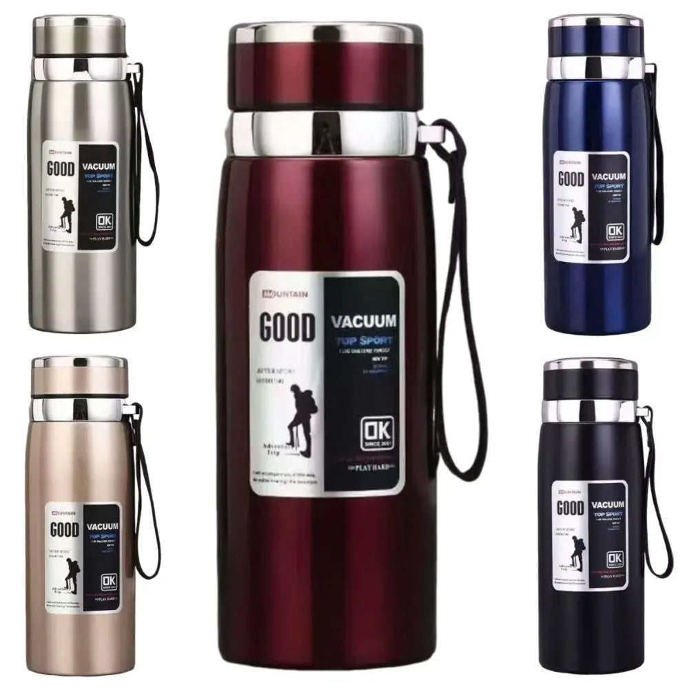 800/1000ml Stainless Steel Insulated Sports Thermos with Handle