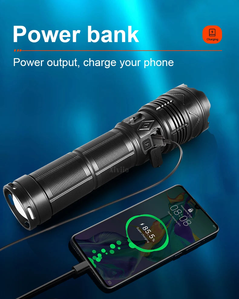 Ultra-Powerful Rechargeable Tactical Flashlight – Super Bright LED Outdoor Torch