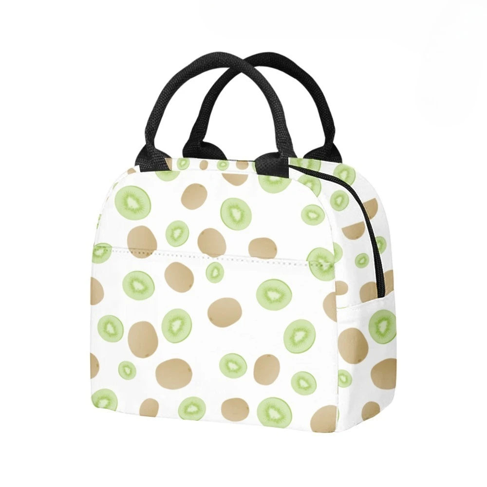Fruits Juicy Sustainable Insulated Lunch Bag Side Pocket Waterproof Reusable Office Easy Clean Design for Work School Picnics