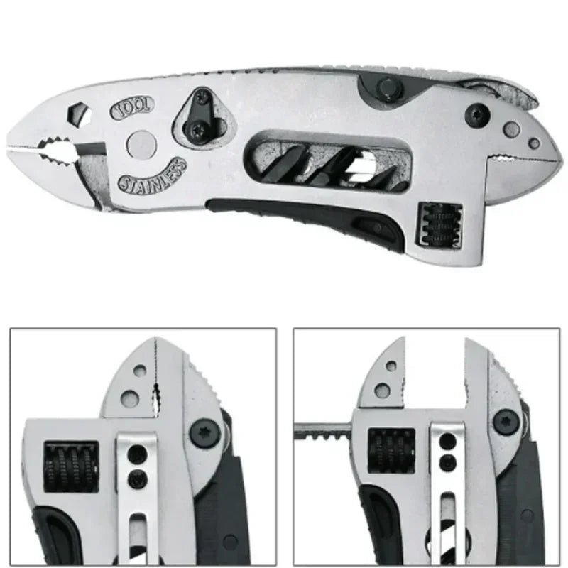 Outdoor Survival Multi-Tool Kit – Adjustable Spanner, Pliers, Pocket Knife & Screwdriver Set