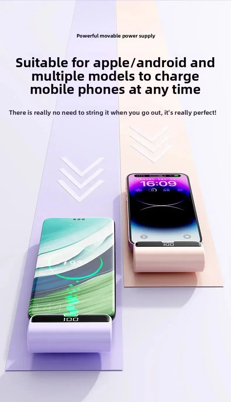 Mini Portable Power Bank with Digital Display & Phone Stand – Compact Charger