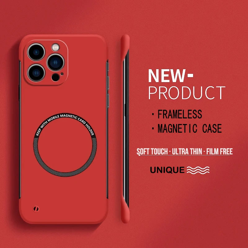 Ultra-Thin Matte Magnetic iPhone Case – Fits iPhone 14 to 17