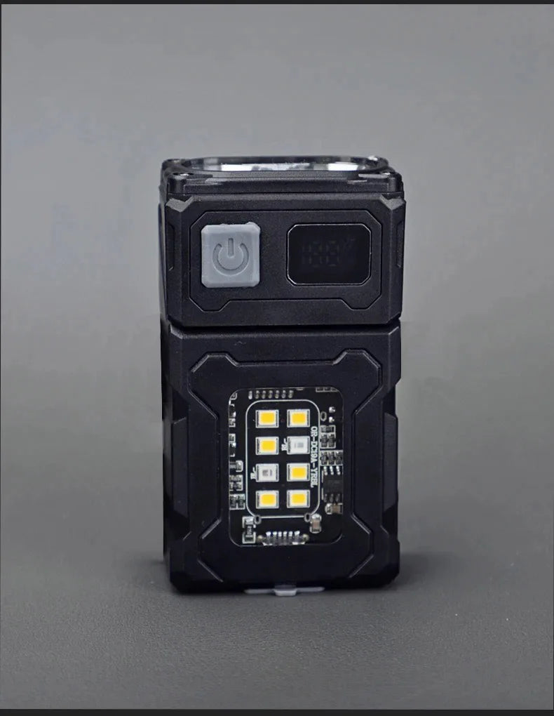 Tactical Mini EDC Flashlight – Rechargeable LED with MOLLE Clip