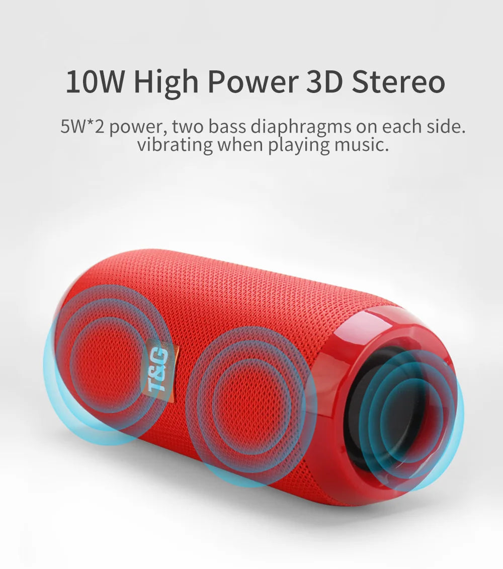 Waterproof Outdoor Bluetooth Speaker – TF Card & FM Radio Included