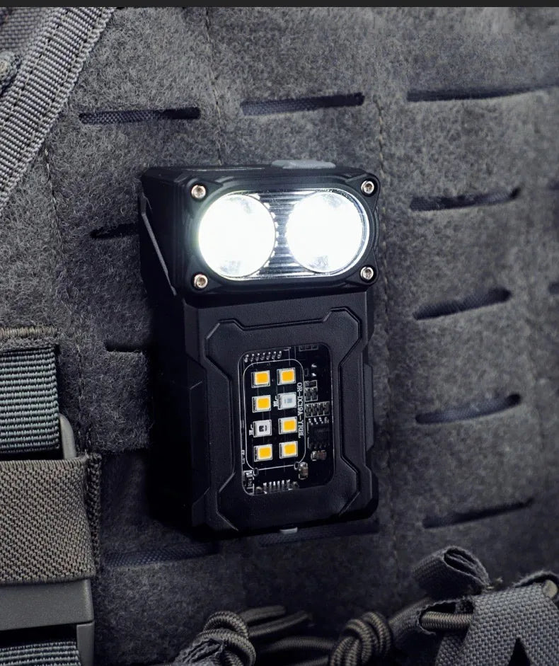 Tactical Mini EDC Flashlight – Rechargeable LED with MOLLE Clip