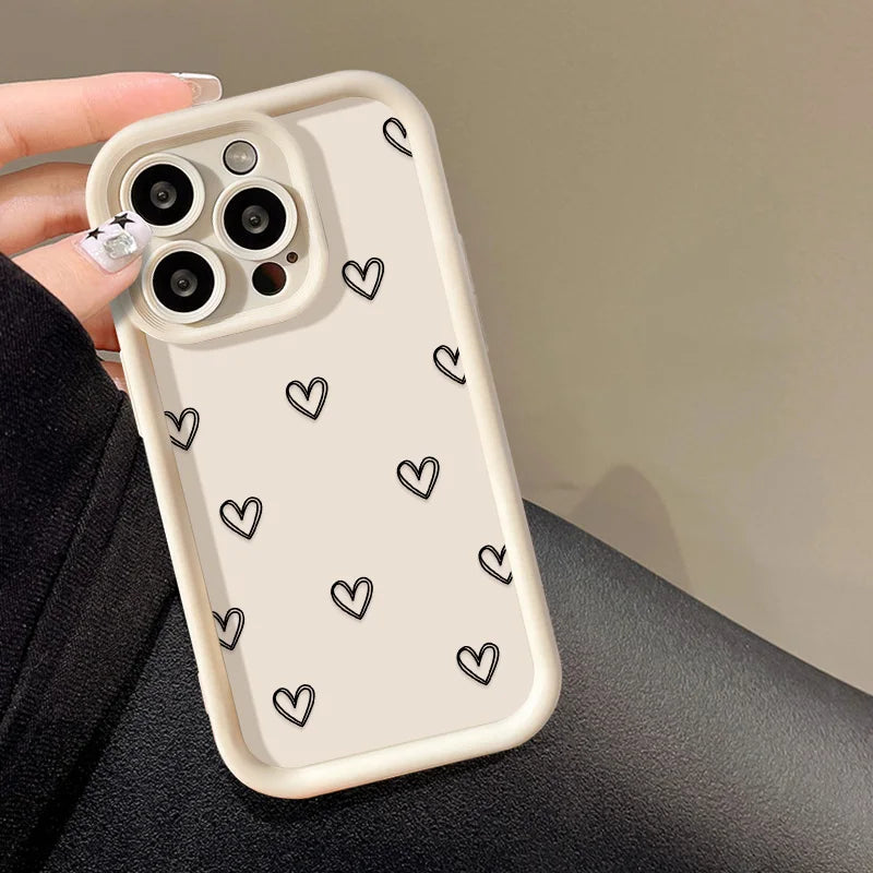 Love Heart Silicone iPhone Case – Fits iPhone 8 through iPhone 17 Pro Max