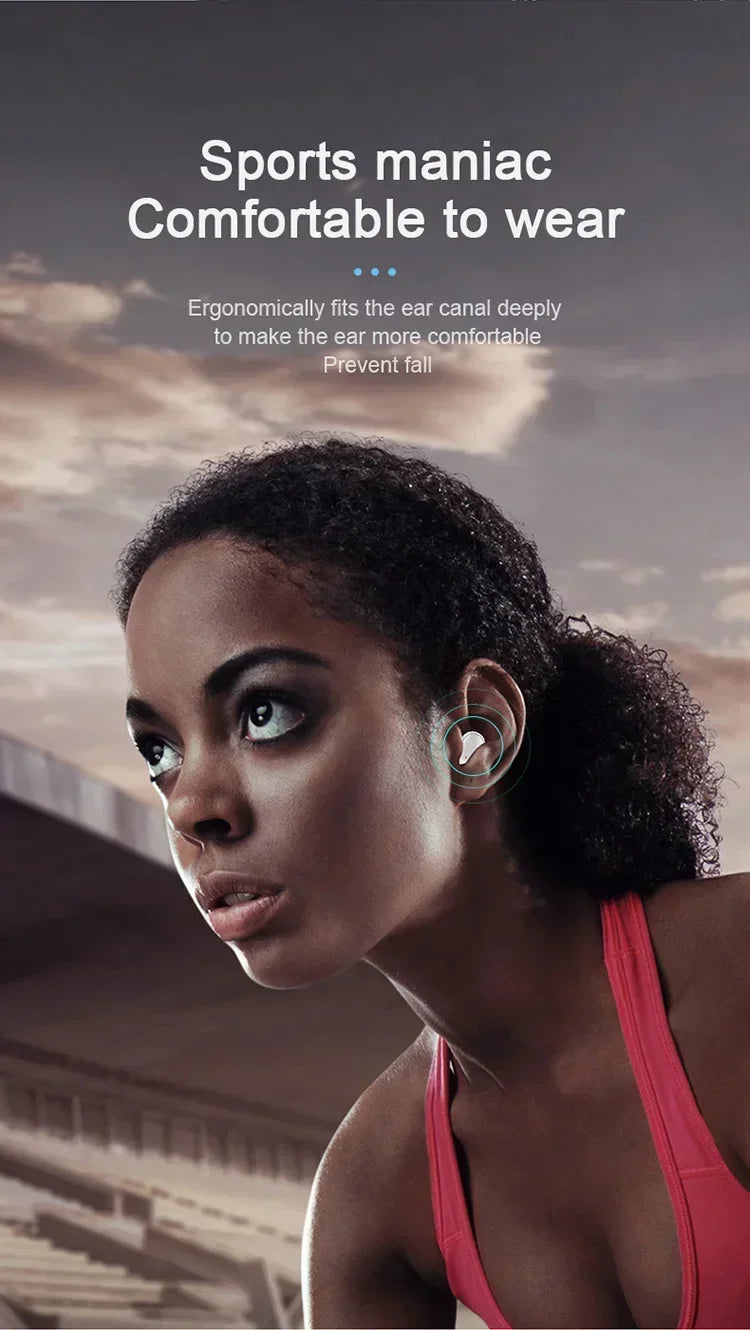A6S TWS Bluetooth Sport Earbuds – Wireless, Bass-Boosted & Sweat-Proof