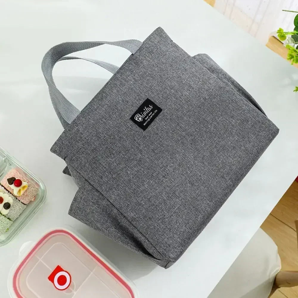 Double-Pocket Insulated Lunch Bag with Shoulder Carry