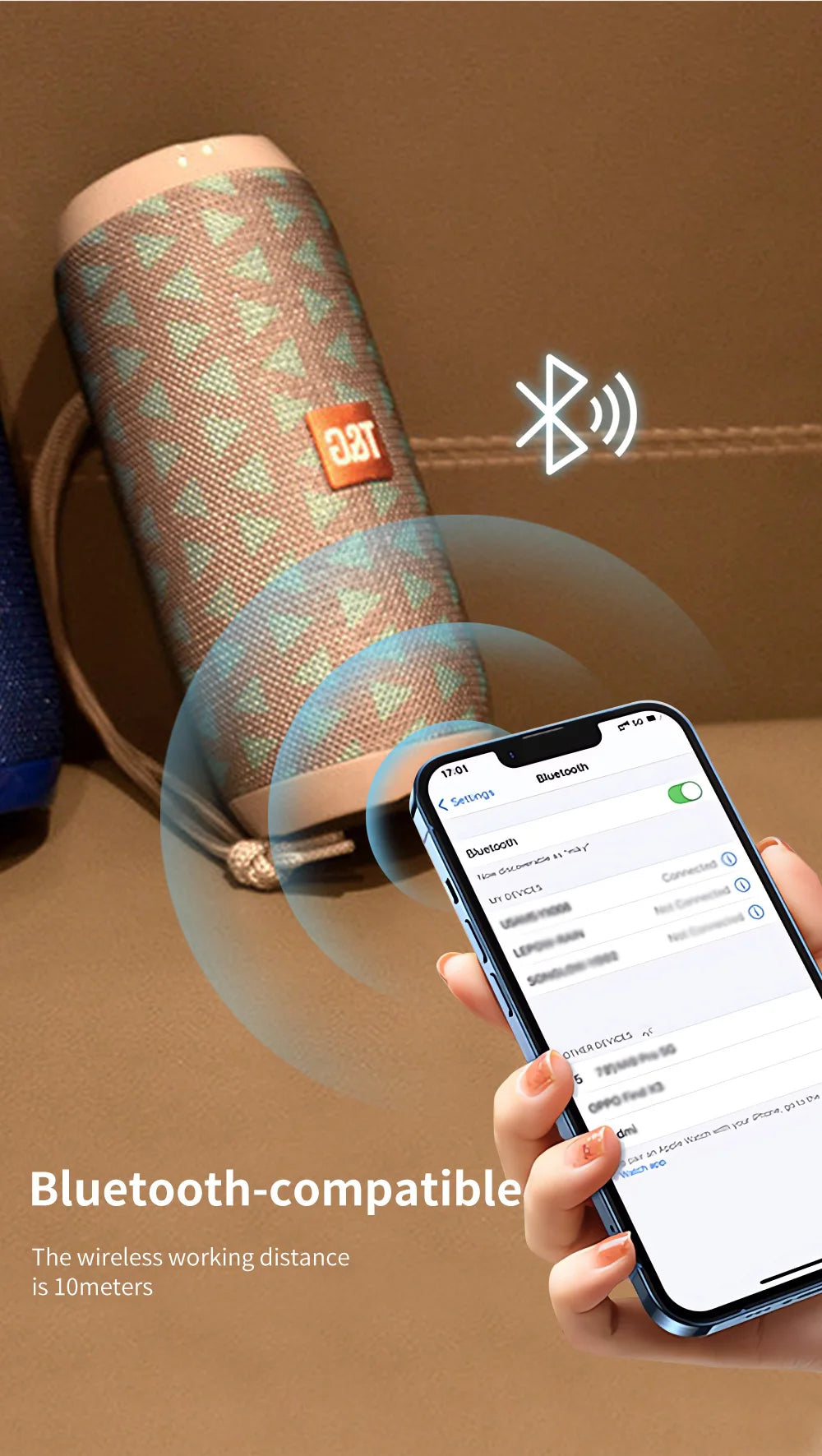 Waterproof Outdoor Bluetooth Speaker – TF Card & FM Radio Included