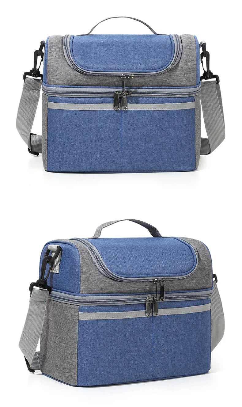 Lunch Box for Men Outdoor Heavy Duty Lunch Bags Work Leakproof Insulated Durable Thermal Cooler Bag Meal Camping Picnic