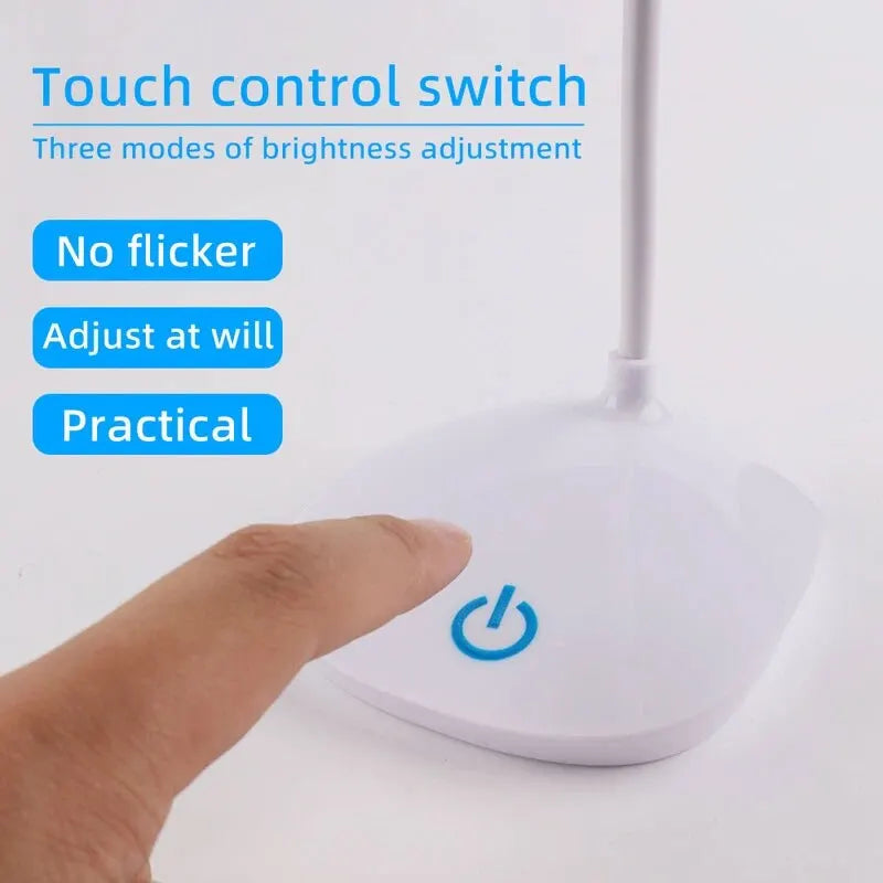 USB Rechargeable LED Desktop Reading Lamp – Eye Protection Night Light