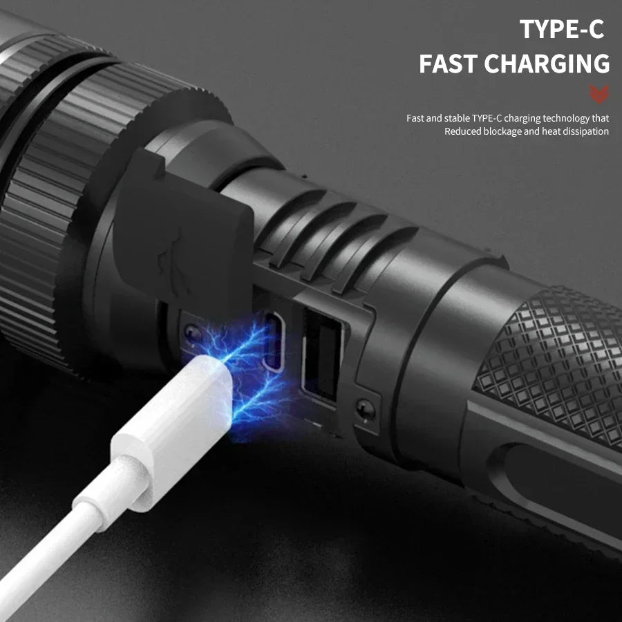 Super Bright Rechargeable LED Tactical Flashlight – Long Range Waterproof Torch