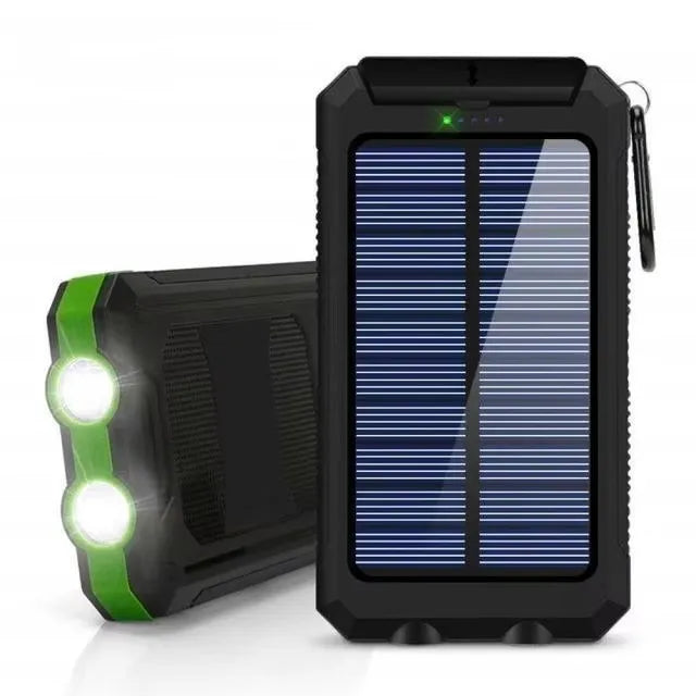 Solar Power Bank 80000mAh – Portable External Battery with LED Light