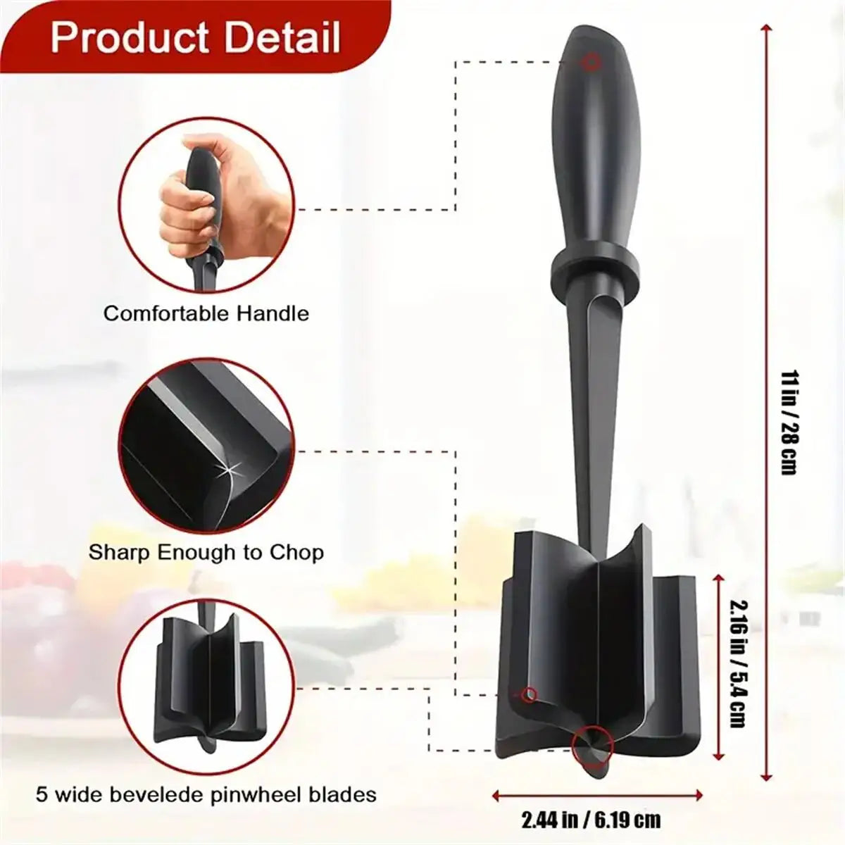 Manual Meat Chopper & Ground Beef Smasher
