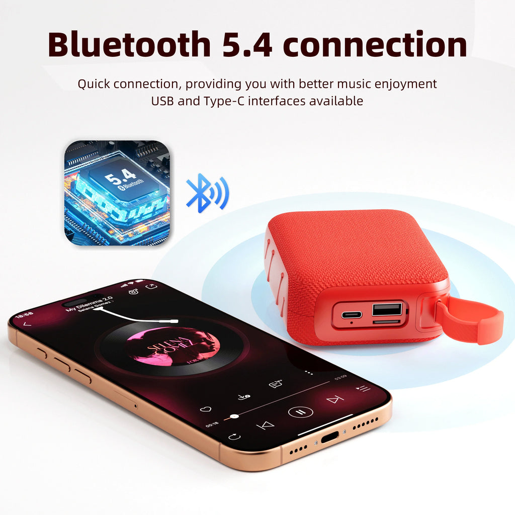 Bluetooth 5.4 Hi-Fi Portable Speaker for Home & Outdoor