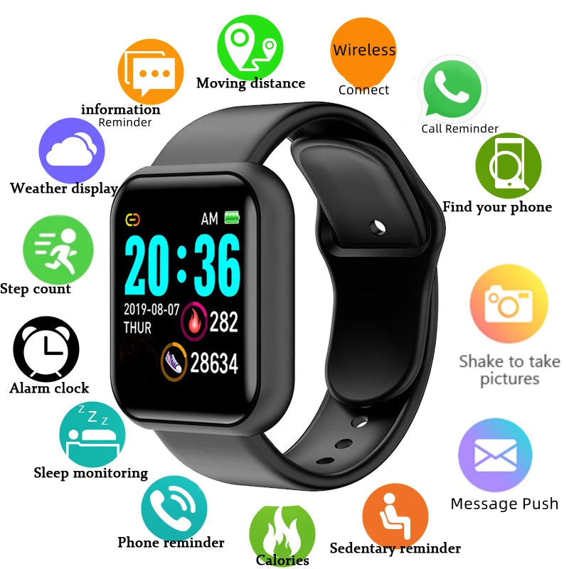 D13 Smart Fitness Watch – Sleep, Steps & Heart Rate Tracker