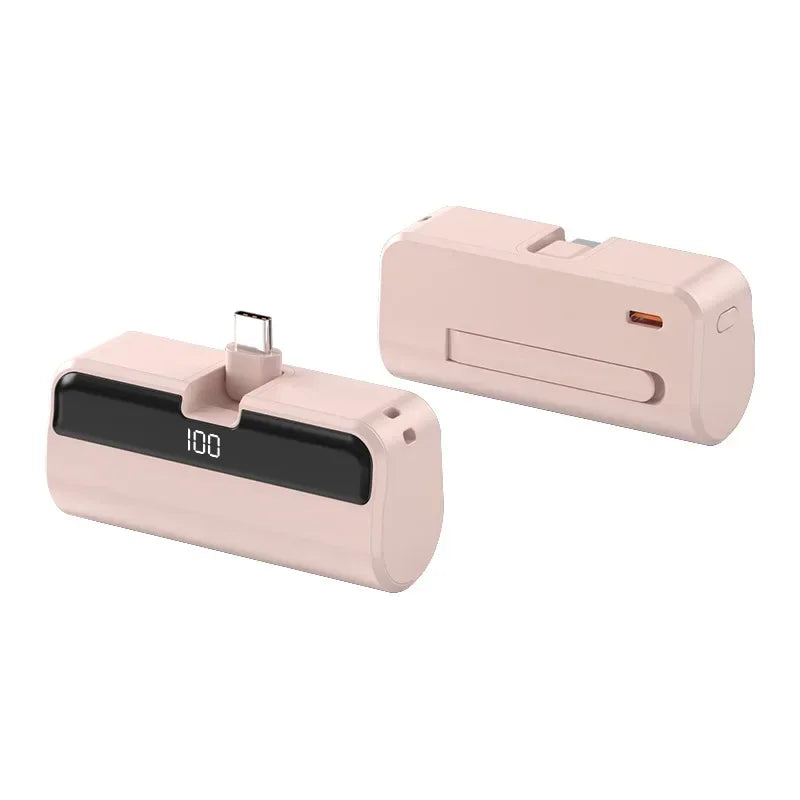 Mini Portable Power Bank with Digital Display & Phone Stand – Compact Charger