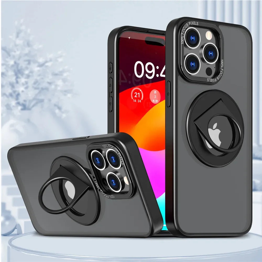 Magnetic Ring Kickstand iPhone Case – Fits iPhone 11 to 15