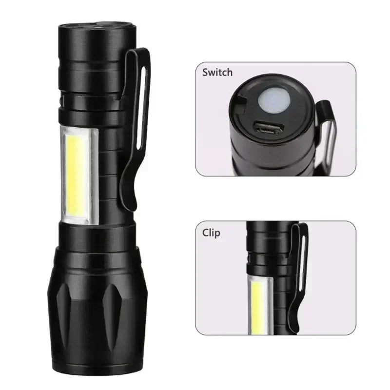Super Bright Waterproof Tactical Flashlight – Rechargeable LED Torch