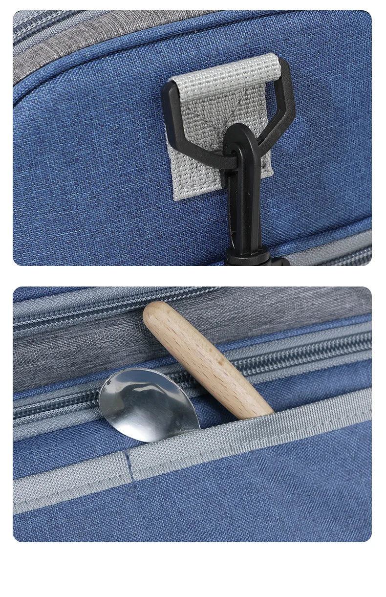 Lunch Box for Men Outdoor Heavy Duty Lunch Bags Work Leakproof Insulated Durable Thermal Cooler Bag Meal Camping Picnic