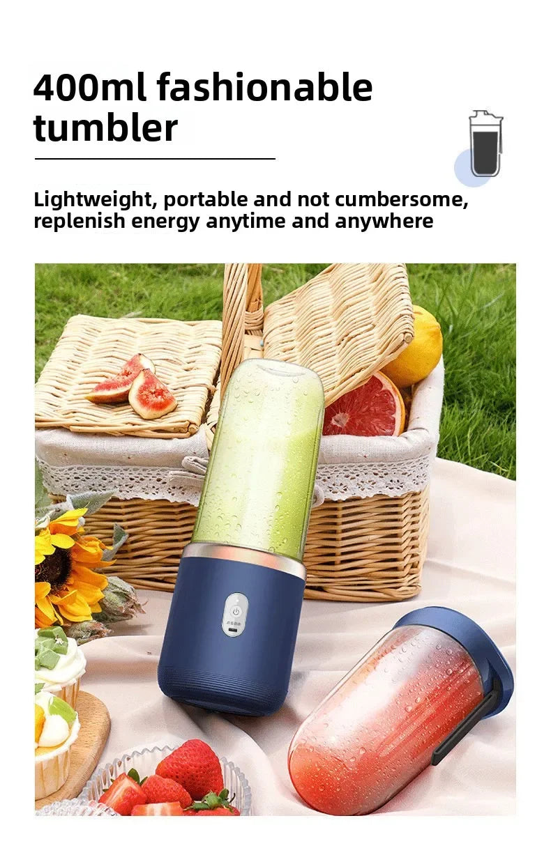 Portable Fruit Juice Blenders Summer Personal Electric Mini Bottle Home USB 6 Blades Juicer Cup Machine For Kitchen