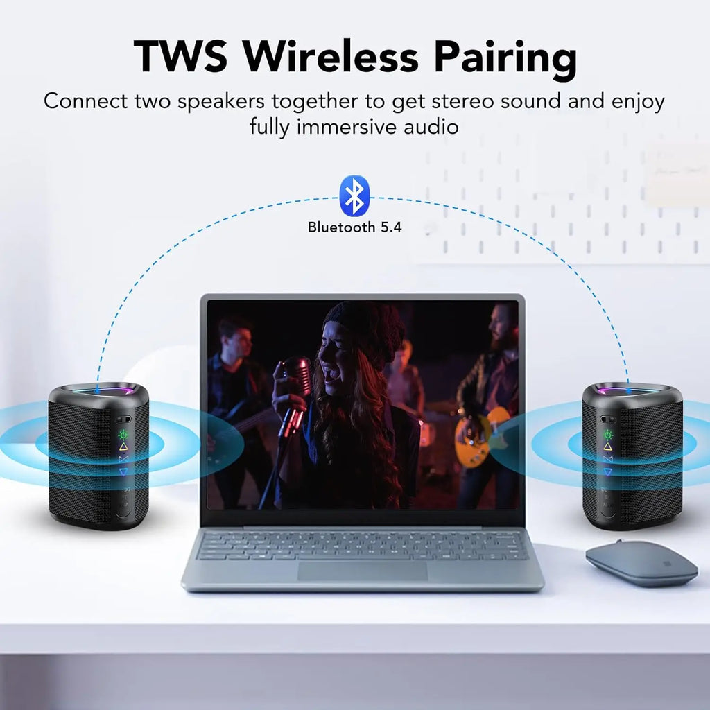 IPX7 Waterproof Portable Bluetooth Speaker – 24-Hour Playtime