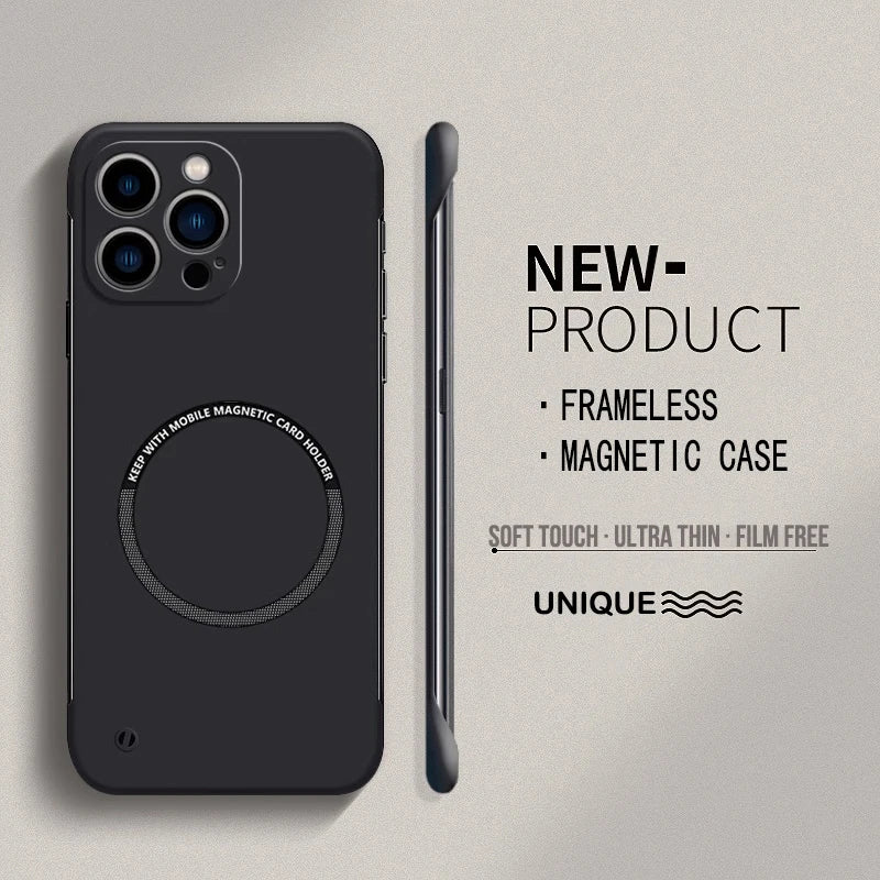 Ultra-Thin Matte Magnetic iPhone Case – Fits iPhone 14 to 17