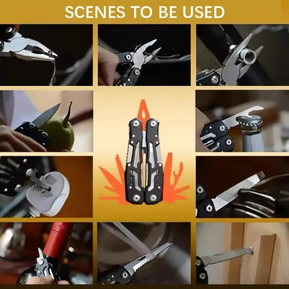 Folding Multi-Tool Pliers – Stainless Steel Portable Combination Tool for Camping & Survival