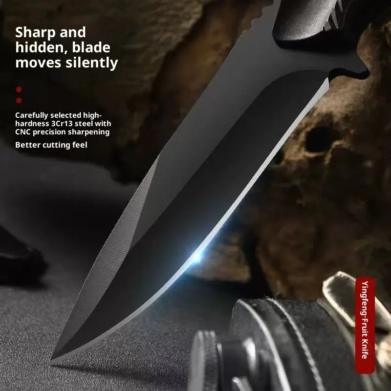 Fixed Blade Camping Knife with Sheath – High-Hardness Stainless Steel Outdoor Utility Knife