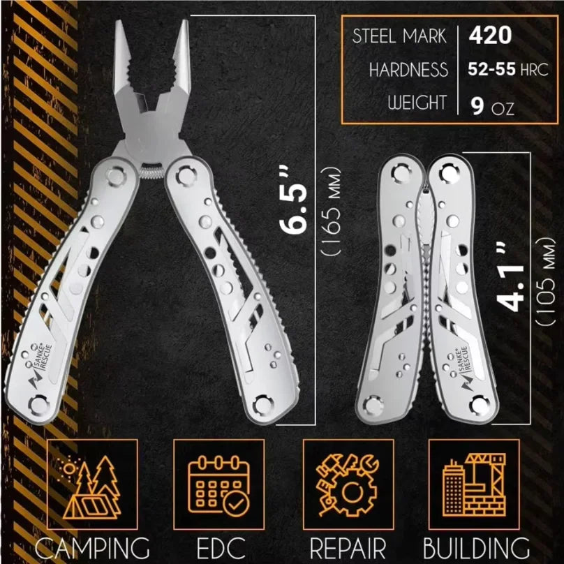 24-in-1 Professional Multitool Pliers – Survival & Hunting Gift for Men