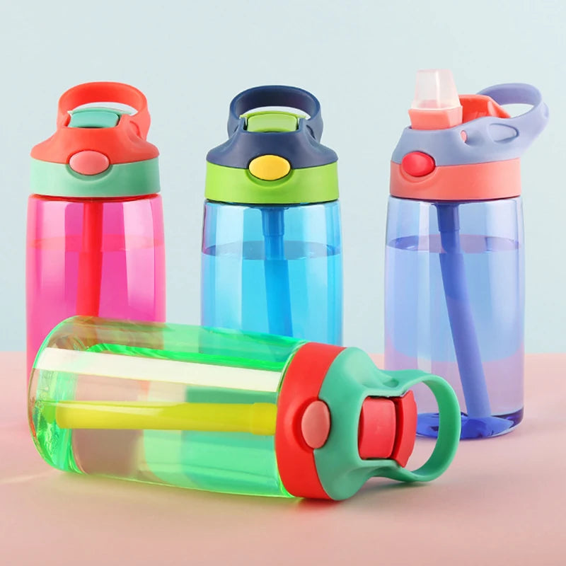480ml Water Bottle with Straw and Grip