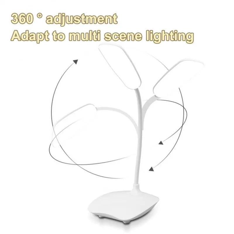 USB Rechargeable LED Desktop Reading Lamp – Eye Protection Night Light