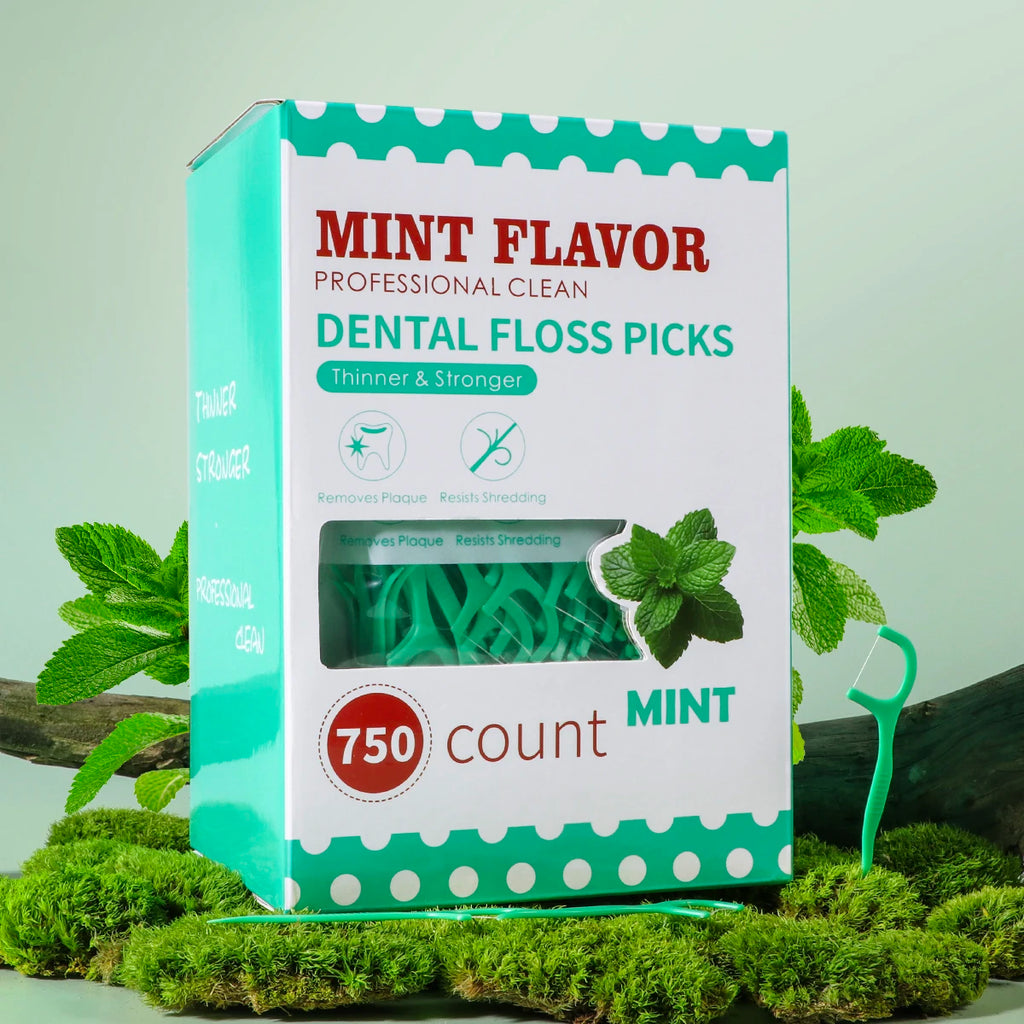 Mint dental floss stick - home portable disposable care dental floss stick - oral care - deep cleaning - interdental cleaning pr