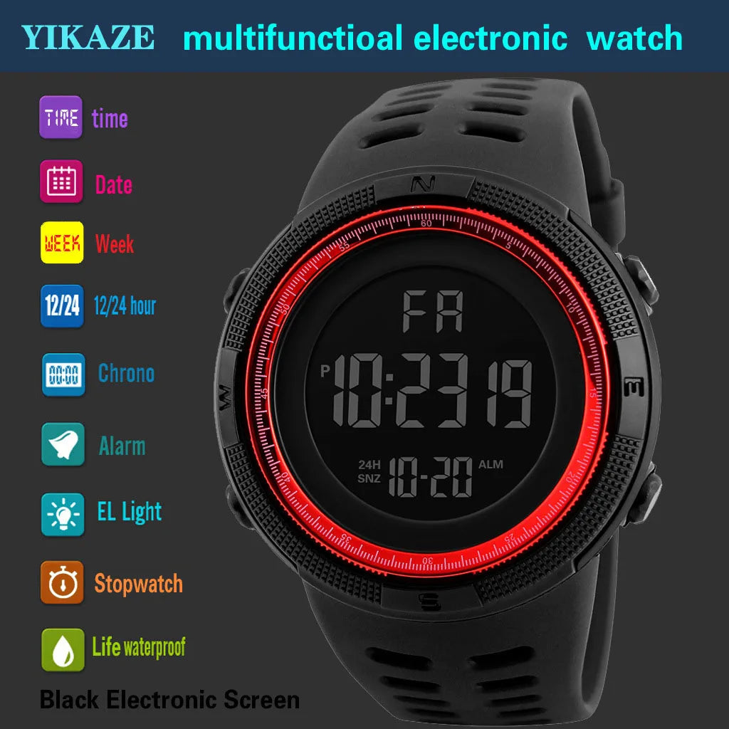 Digital Sport Watch with Stopwatch, Alarm & Backlight