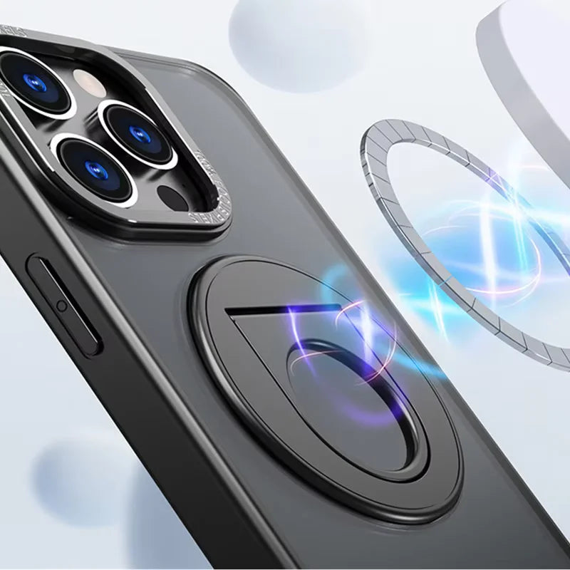 Magnetic Ring Kickstand iPhone Case – Fits iPhone 11 to 15