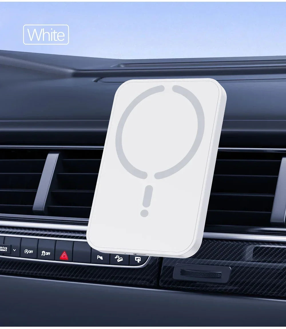 Magnetic Wireless Car Charger Mount – MagSafe Compatible, Air Vent Clip