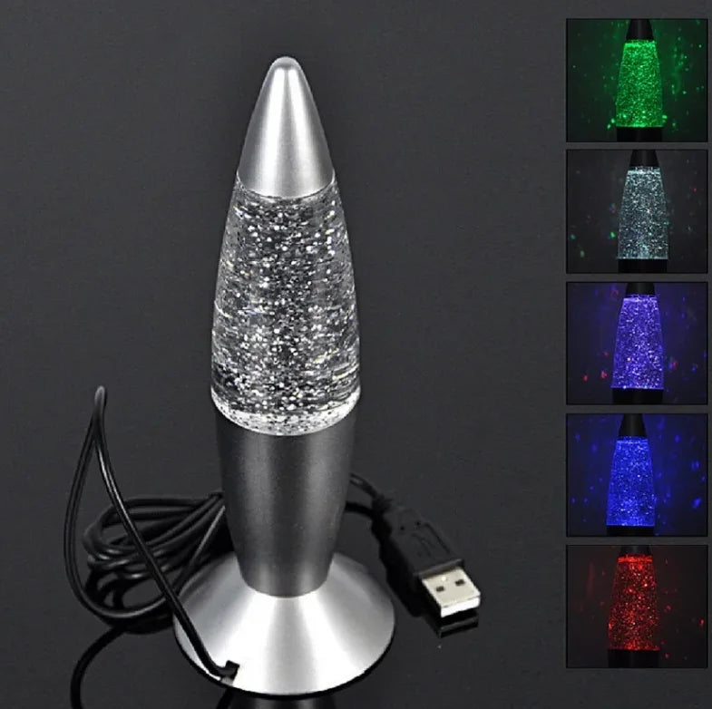LED Rocket RGB Mood Lamp – USB Color-Changing Gaming Desk Night Light
