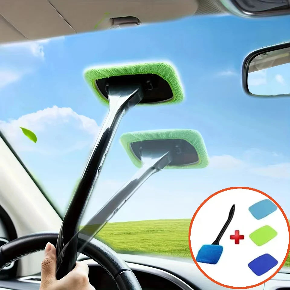 Car Window Cleaning Brush with Long Handle