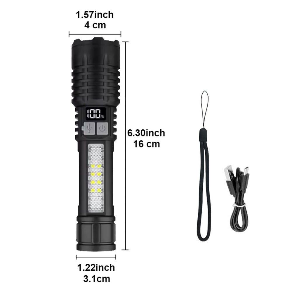 Ultra-Powerful Rechargeable Tactical Flashlight – Super Bright LED Outdoor Torch