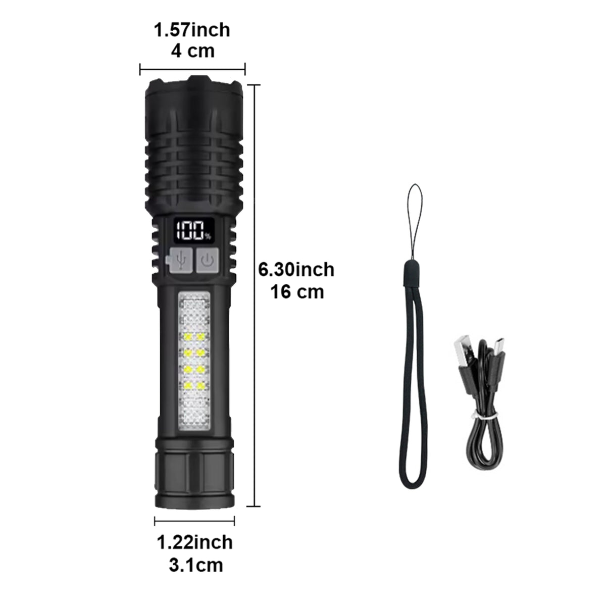 Ultra-Powerful Rechargeable Tactical Flashlight – Super Bright LED Outdoor Torch