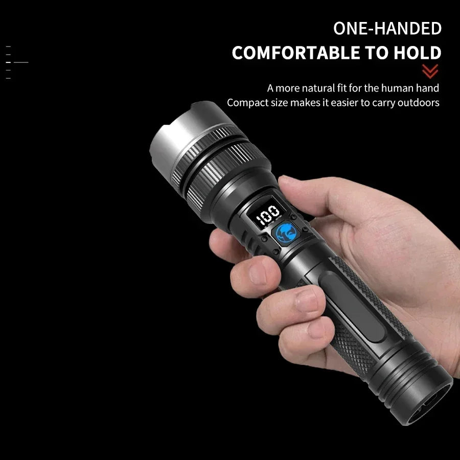 Super Bright Rechargeable LED Tactical Flashlight – Long Range Waterproof Torch