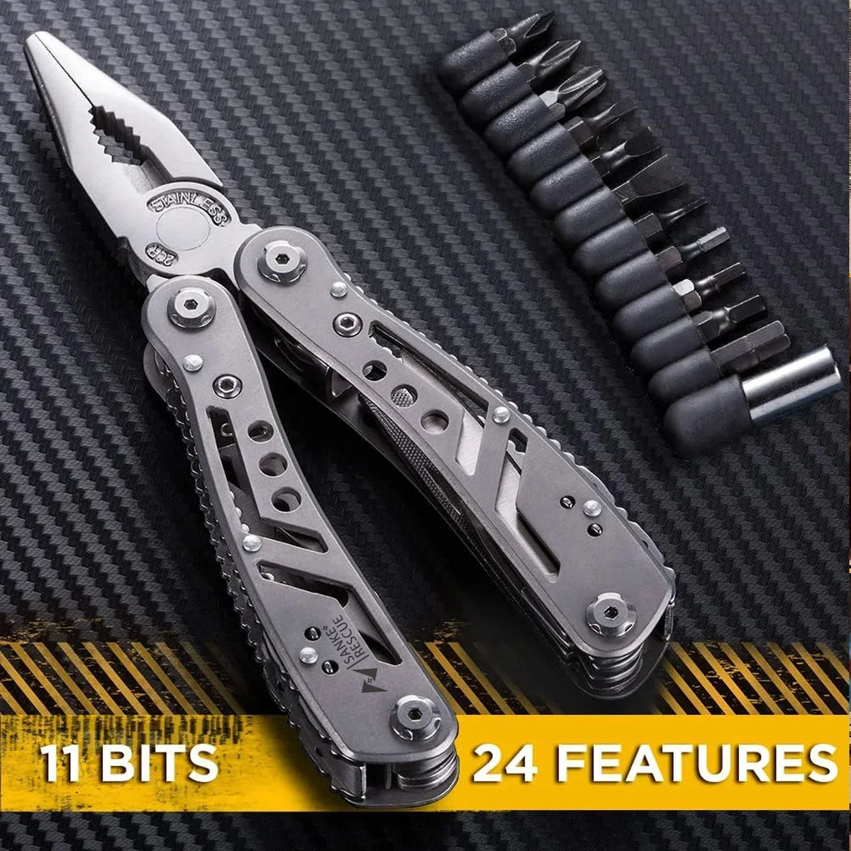 24-in-1 Professional Multitool Pliers – Survival & Hunting Gift for Men