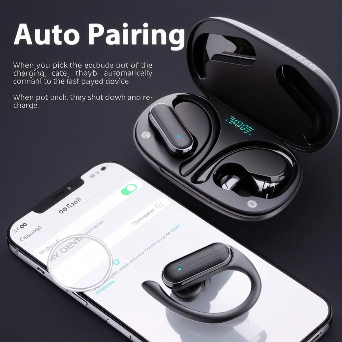 A520 Wireless Bluetooth Earbuds – True Wireless with Charging Case