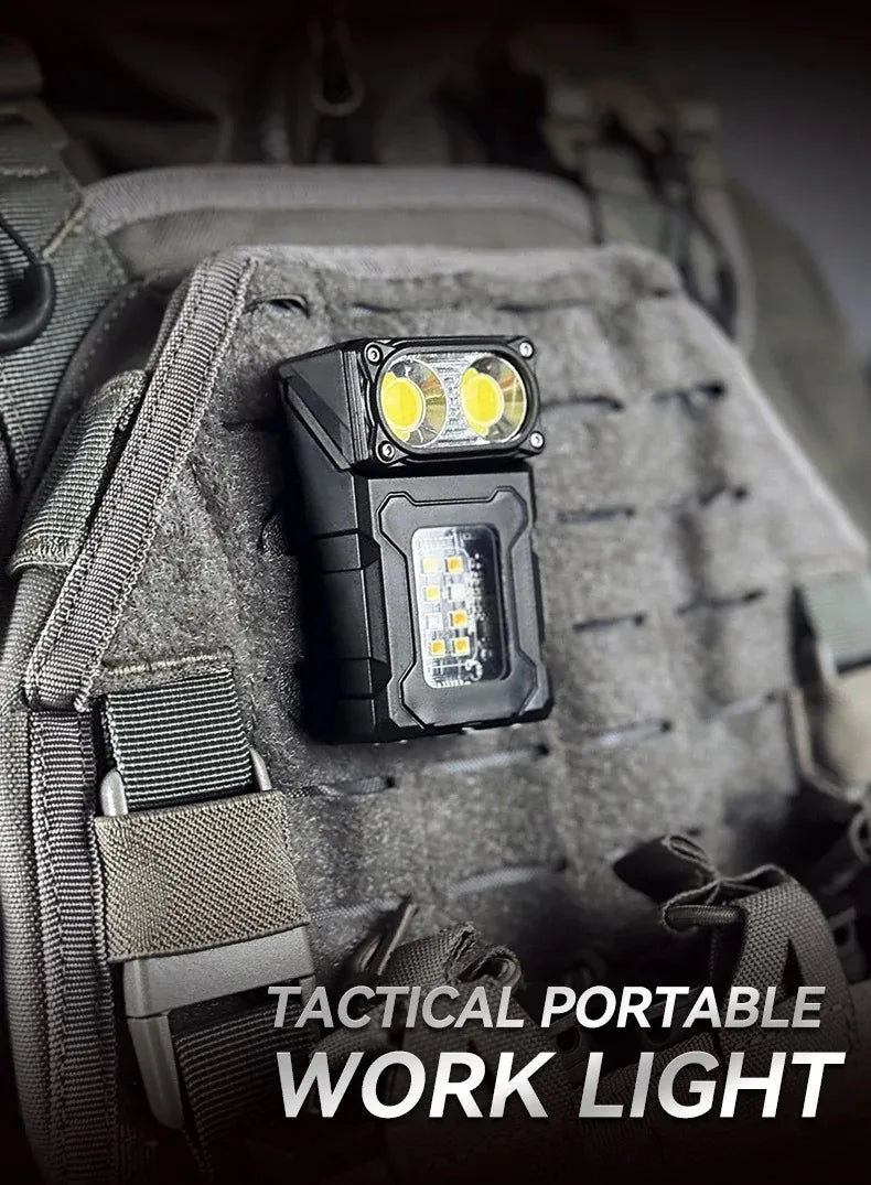 Tactical Mini EDC Flashlight – Rechargeable LED with MOLLE Clip