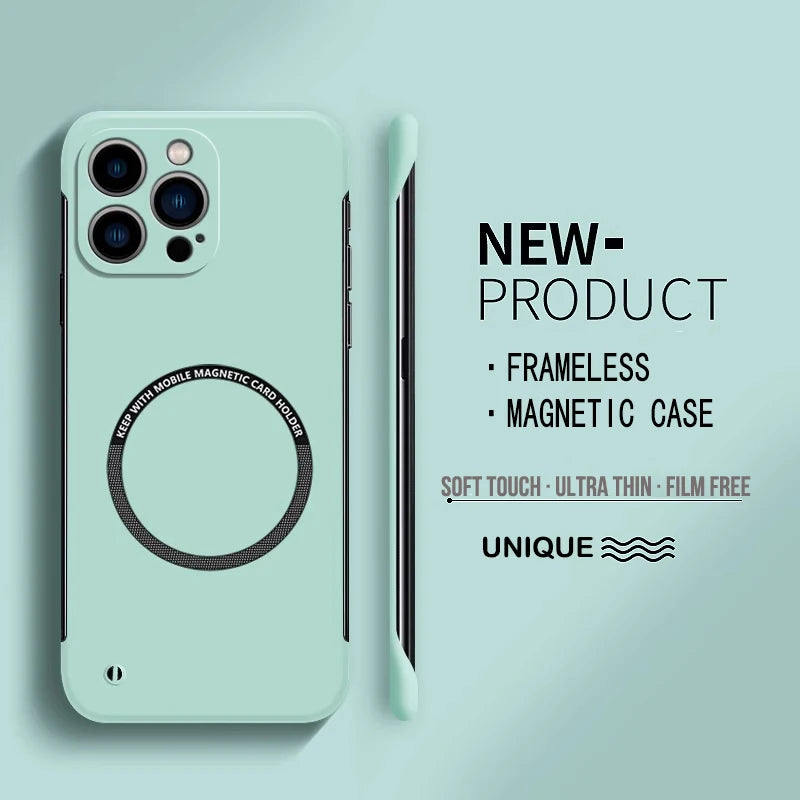 Ultra-Thin Matte Magnetic iPhone Case – Fits iPhone 14 to 17