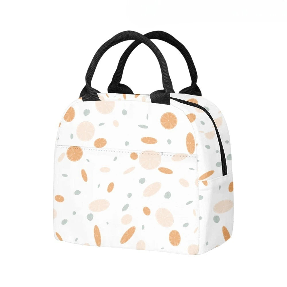 Fruits Juicy Sustainable Insulated Lunch Bag Side Pocket Waterproof Reusable Office Easy Clean Design for Work School Picnics