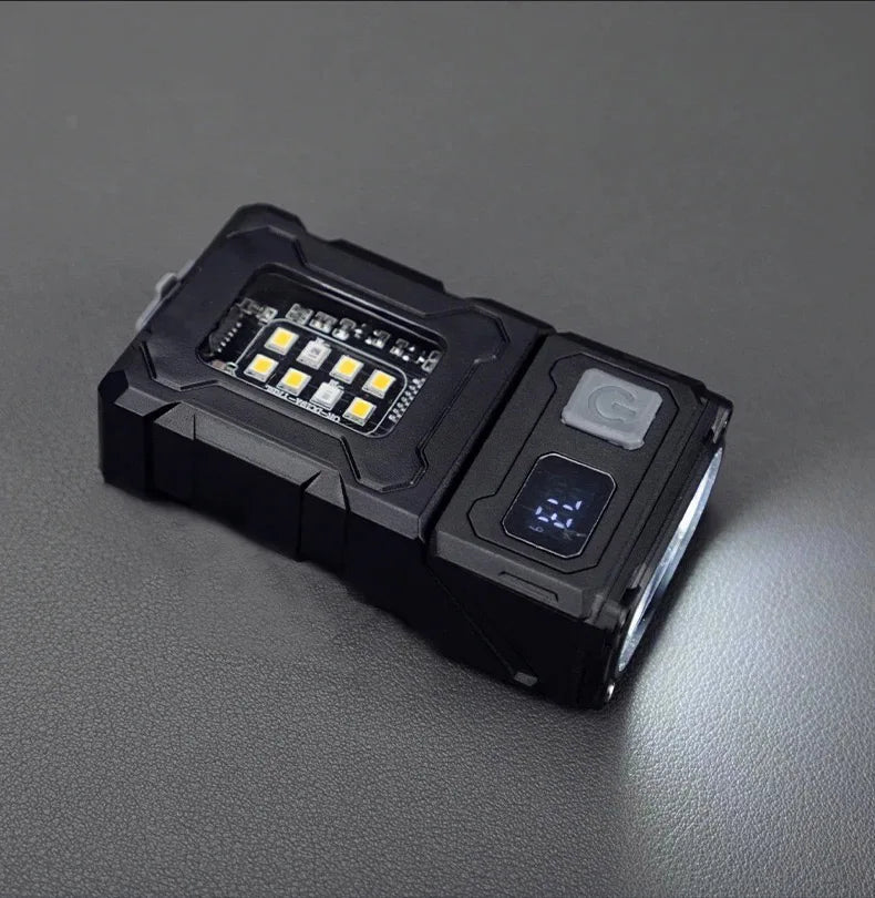 Tactical Mini EDC Flashlight – Rechargeable LED with MOLLE Clip